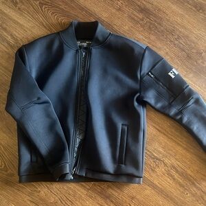 Fit Body Boot Camp FBBC Under Armour Black Ribbed-Collar Bomber Jacket